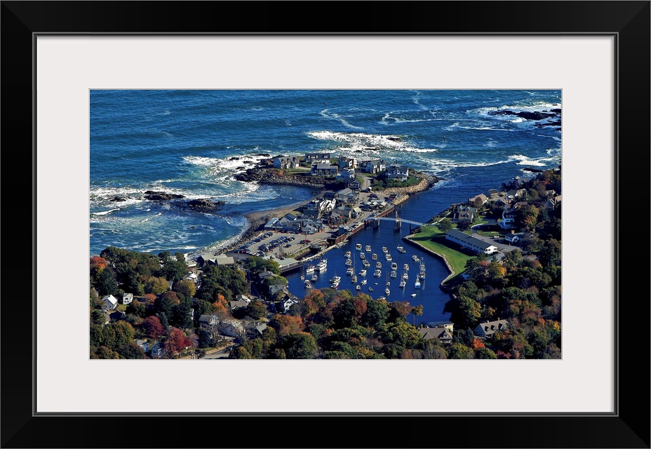 Perkins Cove, Ogunquit Beach, Maine, USA - Aerial Photograph