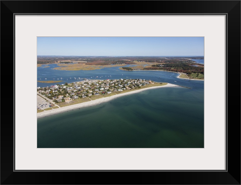 PIne Point Beach, Scarborough, Maine, USA - Aerial Photograph