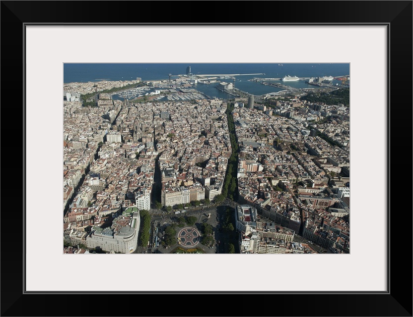 Placa Catalunya, Barcelona, Spain - Aerial Photograph