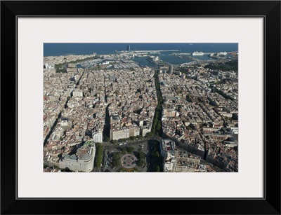 Placa Catalunya, Barcelona, Spain - Aerial Photograph