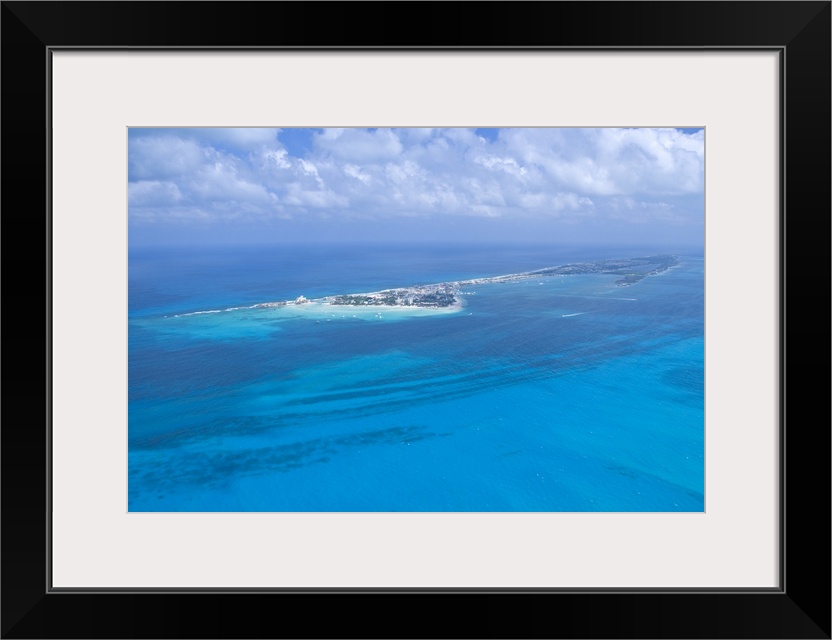 Playa Norte And The Hotel Zone,Isla Mujeres, Mexico - Aerial Photograph