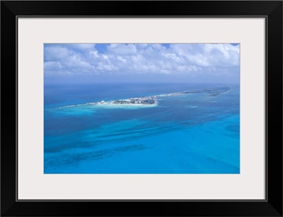 Playa Norte And The Hotel Zone,Isla Mujeres, Mexico - Aerial Photograph