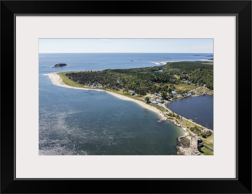 Popham Beach, Phippsburg, Maine, USA - Aerial Photograph