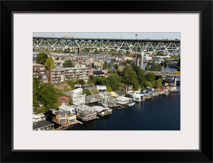 Portage Bay And Houseboats, Seattle, WA, USA - Aerial Photograph