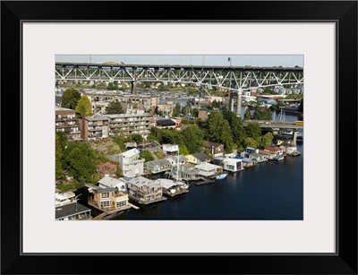 Portage Bay And Houseboats, Seattle, WA, USA - Aerial Photograph