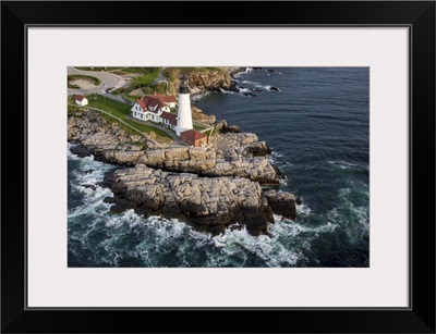 Portland Head Light, Cape Elizabeth, Maine - Aerial Photograph