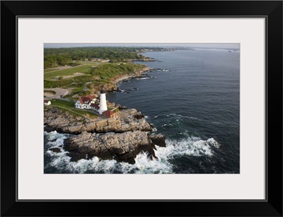 Portland Head Light, Cape Elizabeth, Maine - Aerial Photograph