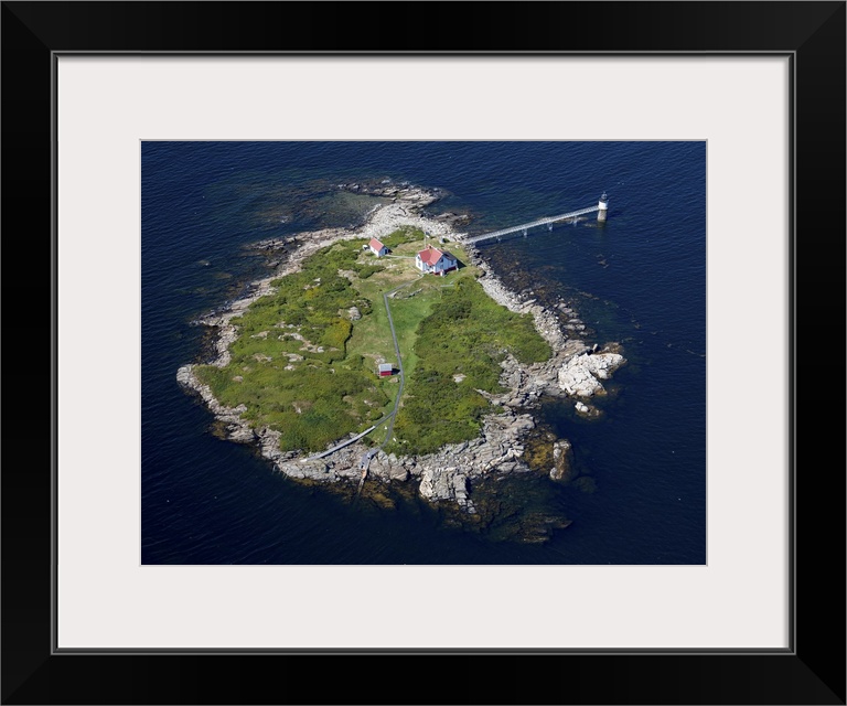 Ram Island Light, Boothbay Harbor, Maine, USA - Aerial Photograph