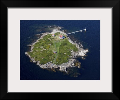 Ram Island Light, Boothbay Harbor, Maine, USA - Aerial Photograph