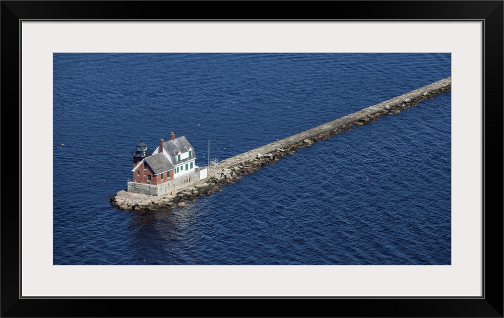 Rockland Harbor Breakwater Light, Rockland, Maine - Aerial Photograph