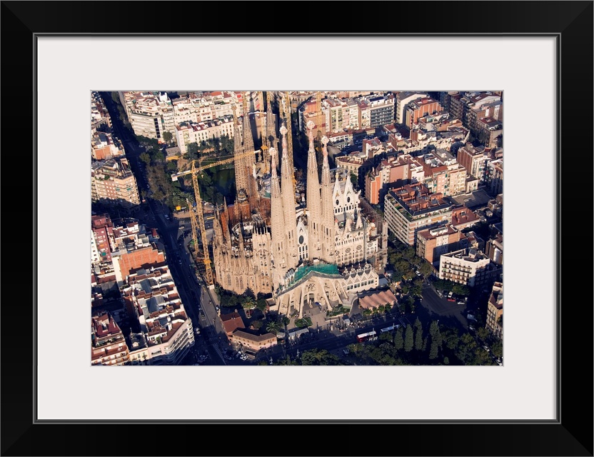 Sagrada Familia, Design By Antoni Gaudi, Barcelona - Aerial Photograph