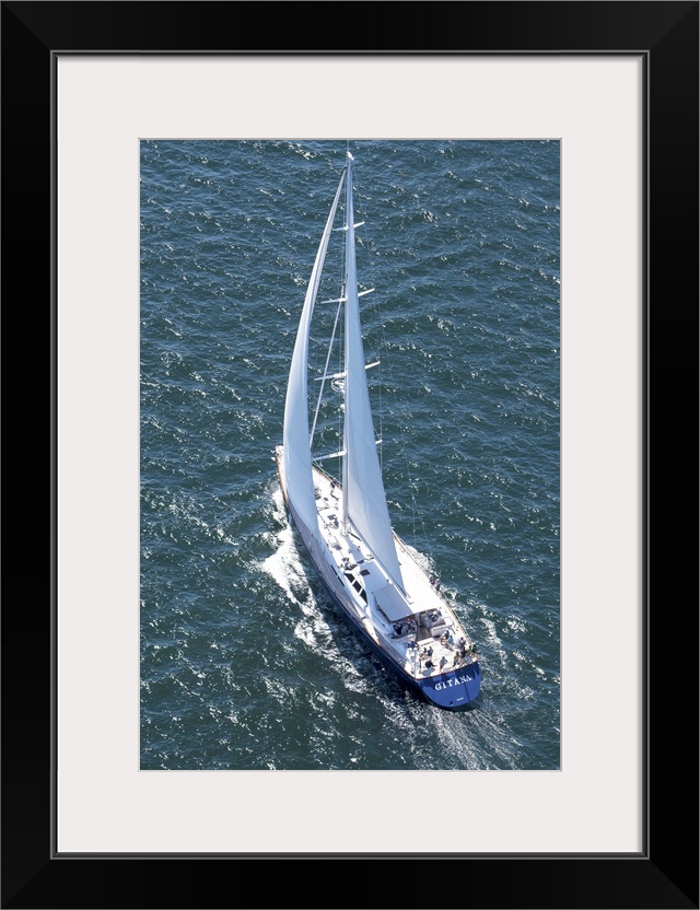 Shipyard Cup 2013, Boothbay Harbor, Maine, USA - Aerial Photograph