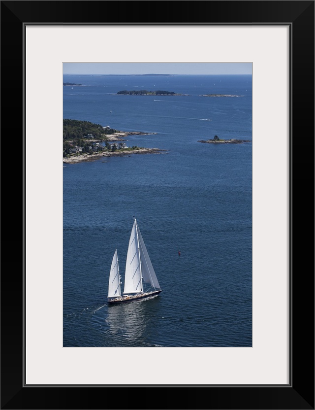 Shipyard Cup 2013, Boothbay Harbor, Maine, USA - Aerial Photograph