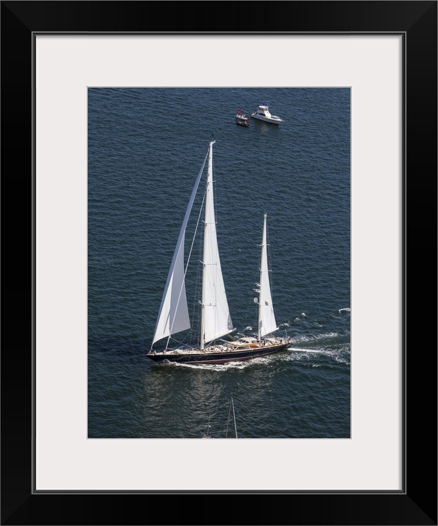 Shipyard Cup 2013, Boothbay Harbor, Maine, USA - Aerial Photograph