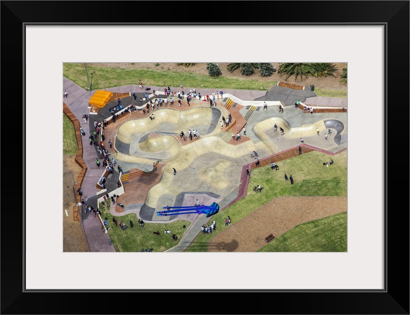 Skate park at Marina Triangle Reserve, in St Kilda.