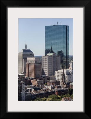 Skyscrapers At Back Bay, Boston, Massachusetts - Aerial Photograph