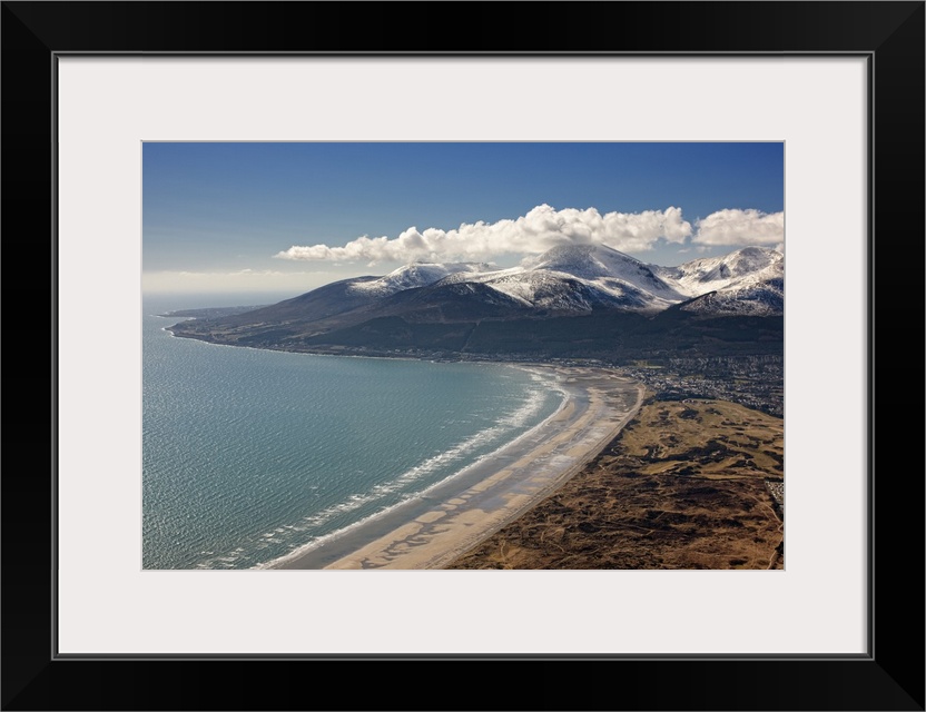 Snow Covered Mourne Mountains, Northern Ireland - Aerial Photograph