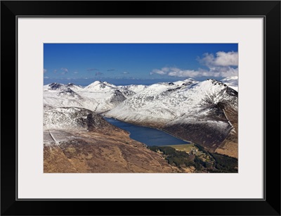 Snow Covered Mourne Mountains, Northern Ireland - Aerial Photograph