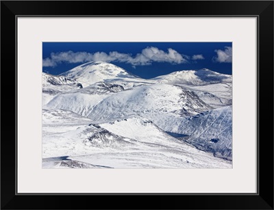 Snow Covered Mourne Mountains, Northern Ireland - Aerial Photograph