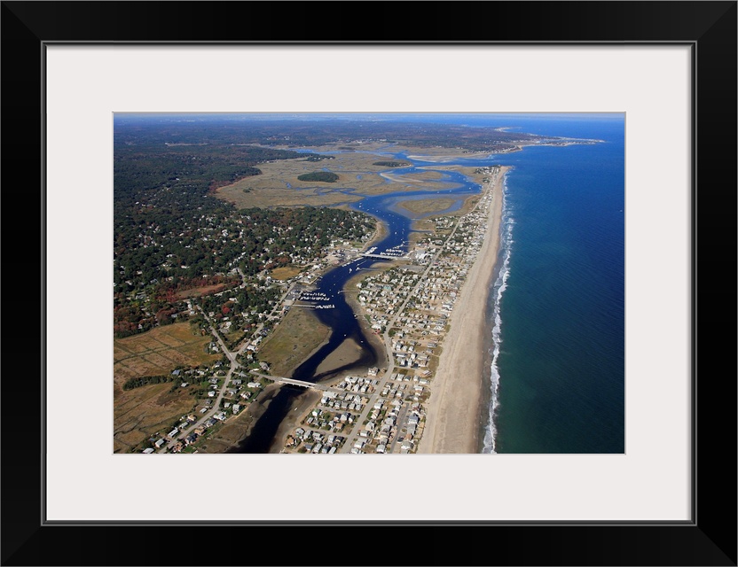 South River And Humarock Beach, Marshfield, Massachusetts - Aerial Photograph