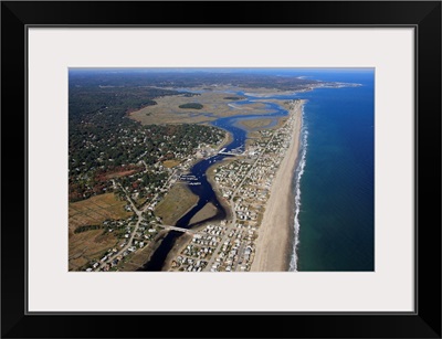 South River And Humarock Beach, Marshfield, Massachusetts - Aerial Photograph