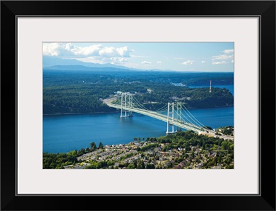 Tacoma Narrows Bridge; Tacoma, WA - Aerial Photograph