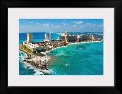 The Hotel Zone At Punta Cancun,Cancun, Mexico - Aerial Photograph