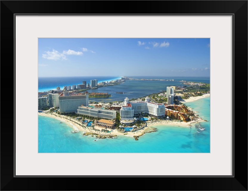 The Hotel Zone At Punta Cancun,Cancun, Mexico - Aerial Photograph