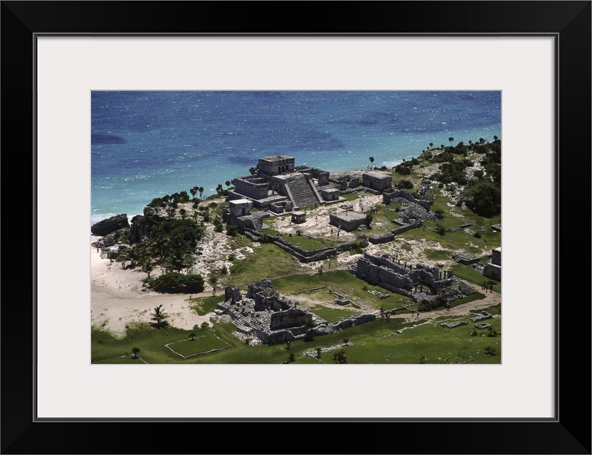 The Maya Ruins of Tulum, Quintana Roo, Yucatan Peninsula, Mexico - Aerial Photograph