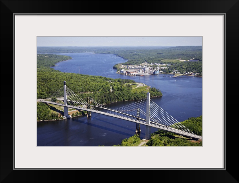 The Penobscot Narrows Bridge, Bucksport, Maine - Aerial Photograph