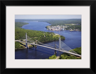 The Penobscot Narrows Bridge, Bucksport, Maine - Aerial Photograph