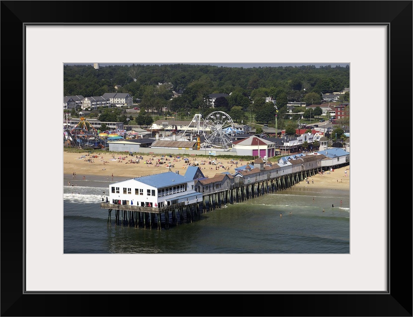 The Pier At Old Orchard Beach, Old Orchard Beach, Maine, USA - Aerial Photograph