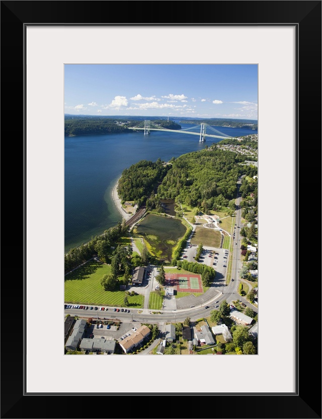 Titlow Park and Tacoma Narrows Bridge, Tacoma, WA, USA - Aerial Photograph