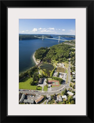 Titlow Park and Tacoma Narrows Bridge, Tacoma, WA, USA - Aerial Photograph