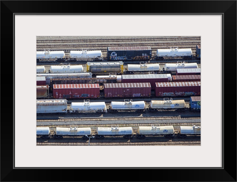 Train Wagons, South Portland, Maine - Aerial Photograph