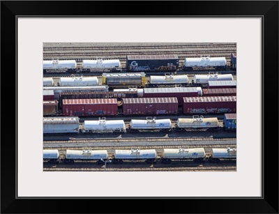 Train Wagons, South Portland, Maine - Aerial Photograph