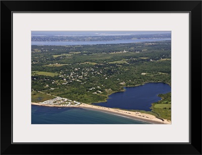 Tunipus Pond And South Shore Beach, Little Compton - Aerial Photograph