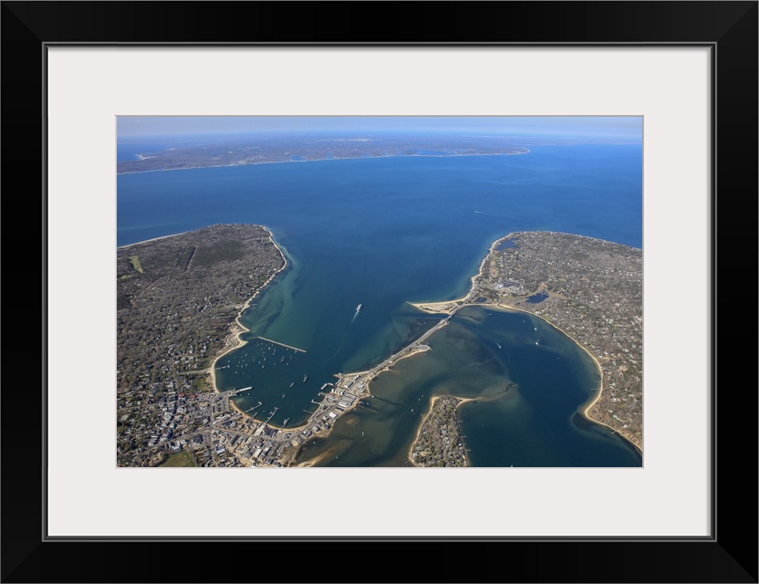 Vineyard Haven Harbor, Martha's Vineyard, MA, USA - Aerial Photograph