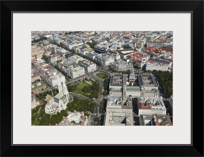 Votivkirche, Sigmund Freud Platz and The University, Vienna, Austria - Aerial Photograph