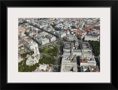 Votivkirche, Sigmund Freud Platz and The University, Vienna, Austria - Aerial Photograph