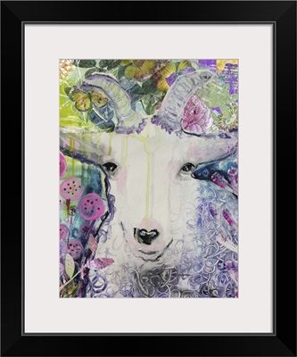 Watercolor Goat