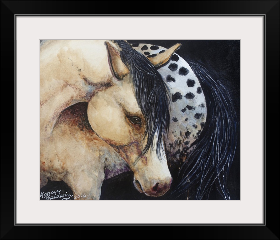 Watercolor painting depicting the docile noble spirit of the Appaloosa horse.