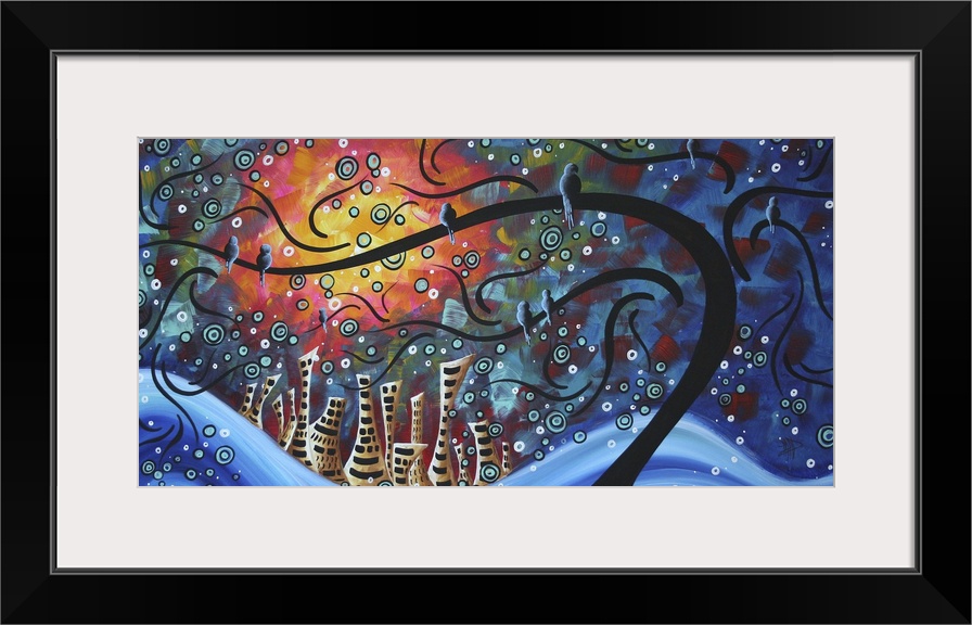 This is a whimsical painting in MADART's Popular Circle of Life Series but it also includes aspects from other popular MAD...