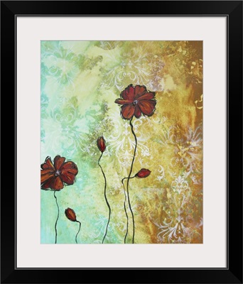 Poppy Love - Abstract Poppy Flower Painting