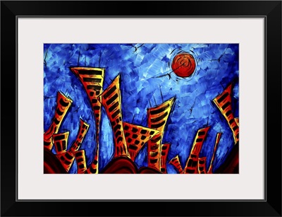 The Lost City II - Abstract Cityscape Painting