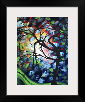 Tree Maze - Bold Colorful Modern Tree Painting