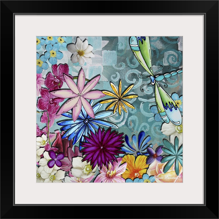 Whimsical Floral Collage I