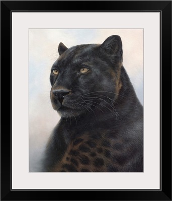 Black Leopard Portrait