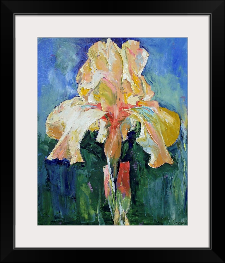 Oil floral painting of a single Irish flower.