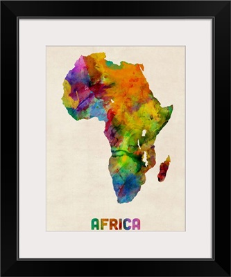 Africa Watercolor Map